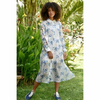 Coop - Here We Bow Again Dress - Blue and White