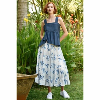 Coop - Tier Say Skirt - Blue and White