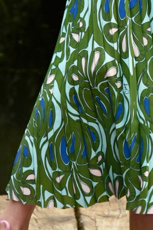 Coop - Skipped a Pleat Skirt - Blue/Green - Image 3