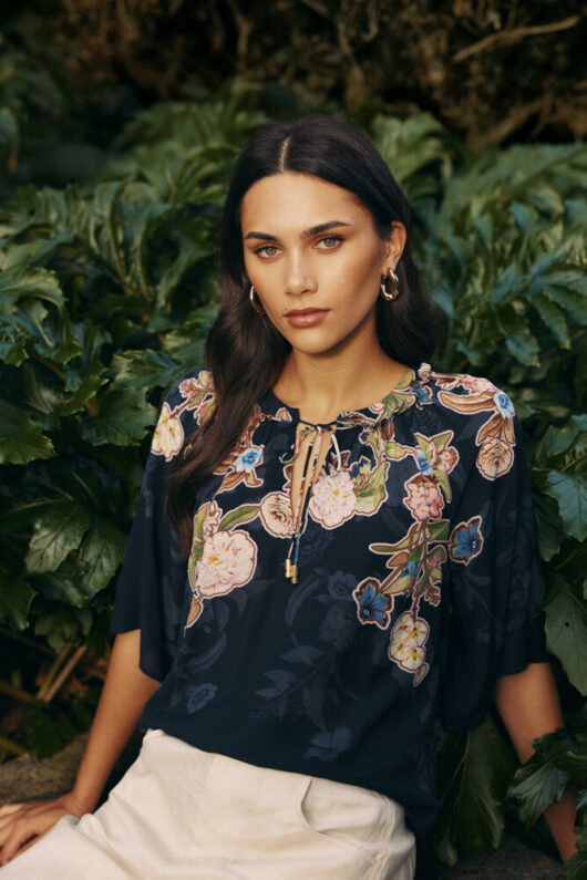 Loobie's Story - Maeve Blouse - Indigo Multi - Image 2