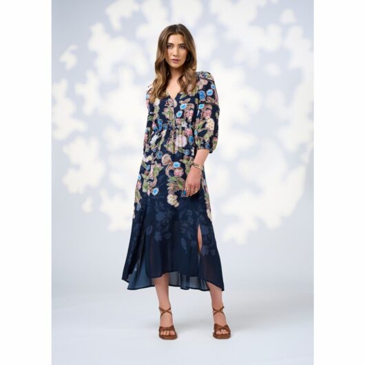 Loobie's Story - Maeve Midi Dress - Indigo Multi