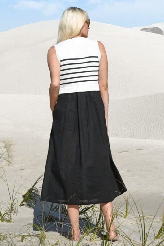 Cooper - Hook, Line, Sinker Dress - Black/White - Image 3
