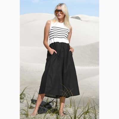 Cooper - Hook, Line, Sinker Dress - Black/White