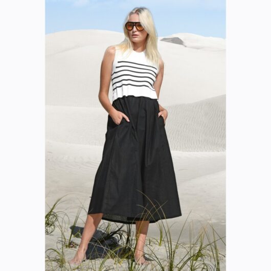 Cooper - Hook, Line, Sinker Dress - Black/White