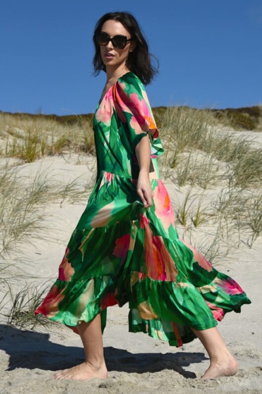 Cooper - Into The Groove Dress - Green Floral - Image 2