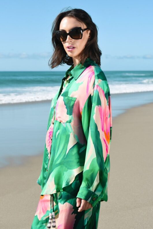 Cooper - Just Casually Shirt - Green Floral - Image 2