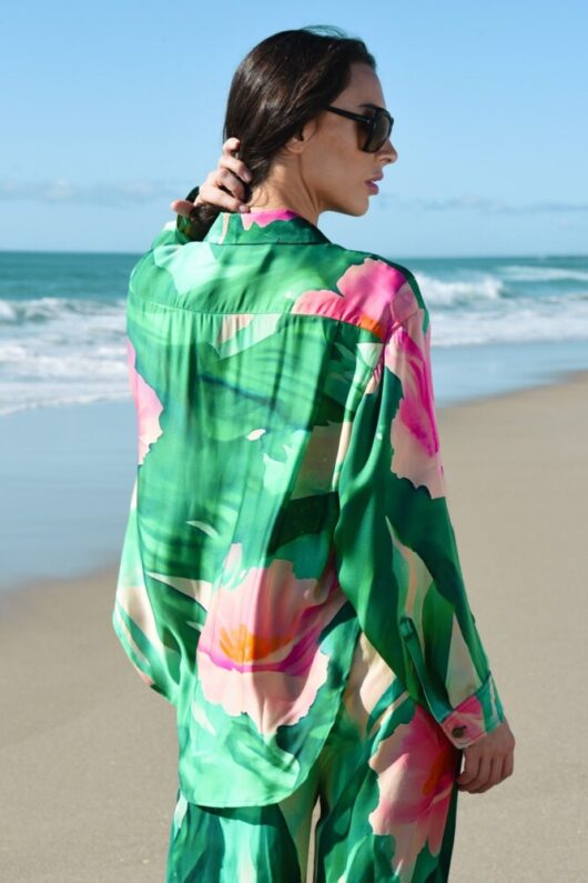 Cooper - Just Casually Shirt - Green Floral - Image 3