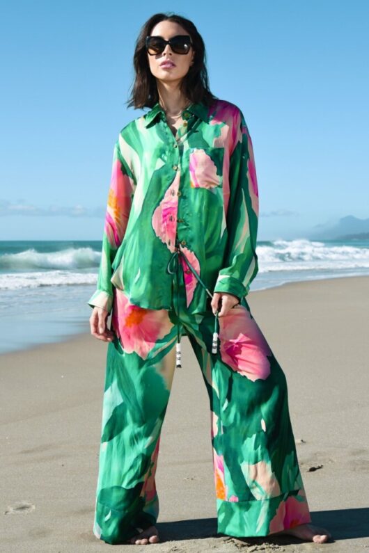Cooper - Just Casually Shirt - Green Floral - Image 4