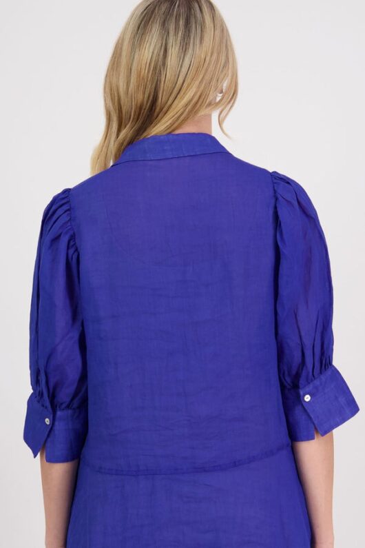 Briarwood - Christine Royal Ramie Shirt Dress - Image 5