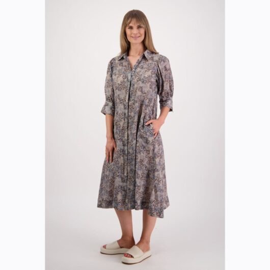 Briarwood - Christine Denim Daisy Ramie Shirt Dress
