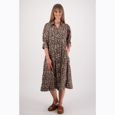 Briarwood - Christine Leopard Ramie Shirt Dress