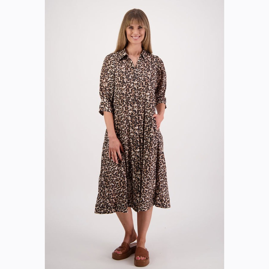 Briarwood - Christine Leopard Ramie Shirt Dress