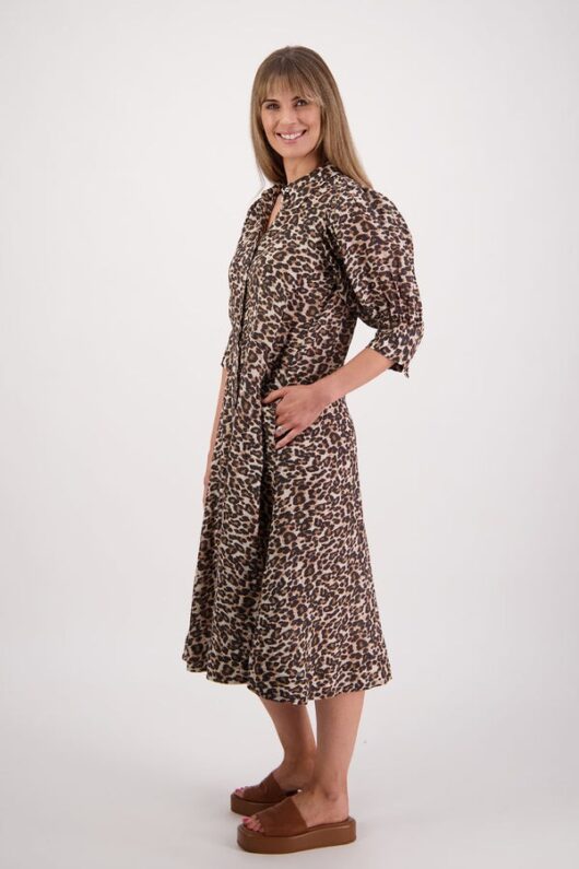 Briarwood - Christine Leopard Ramie Shirt Dress - Image 2