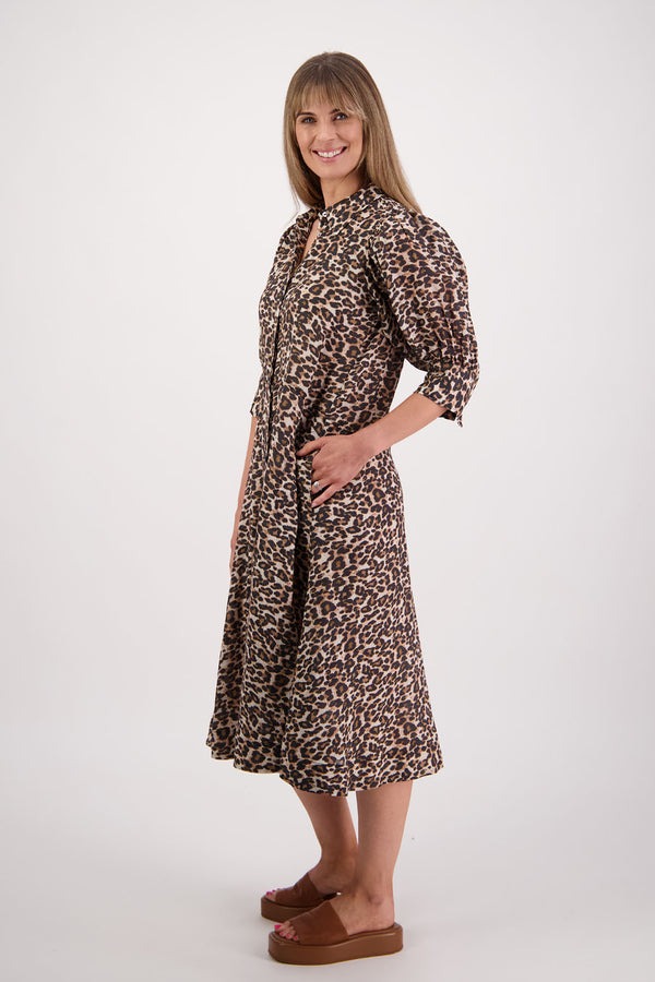 Briarwood - Christine Leopard Ramie Shirt Dress - Image 2