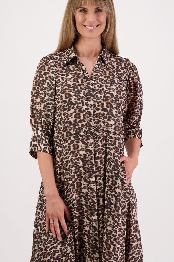 Briarwood - Christine Leopard Ramie Shirt Dress - Image 4