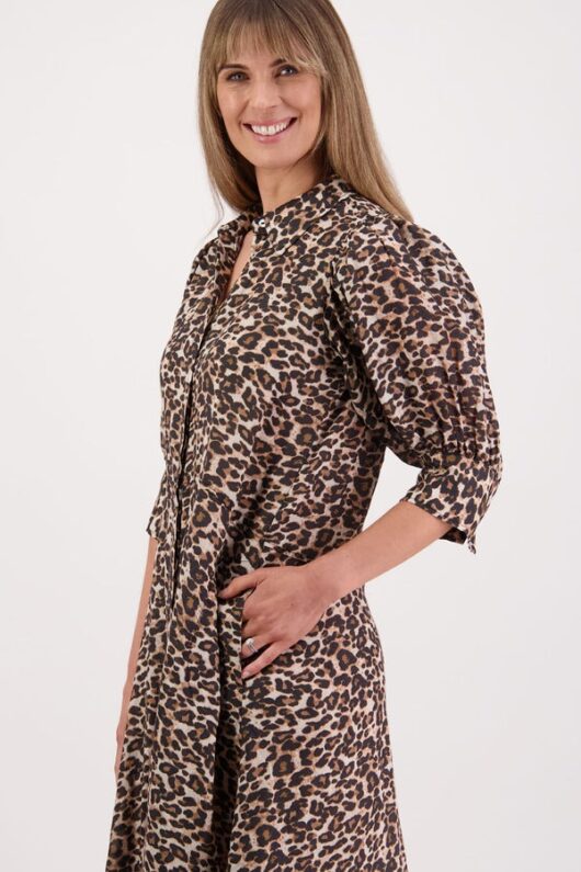Briarwood - Christine Leopard Ramie Shirt Dress - Image 5