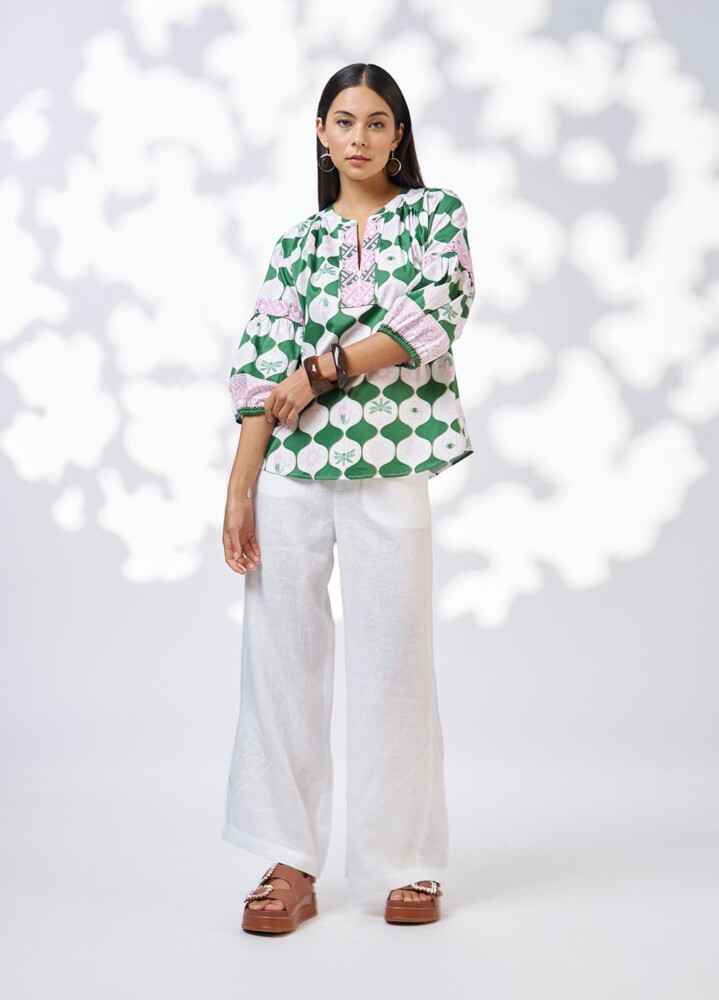Loobie's Story - Kya Blouse - Palm Green - Image 3