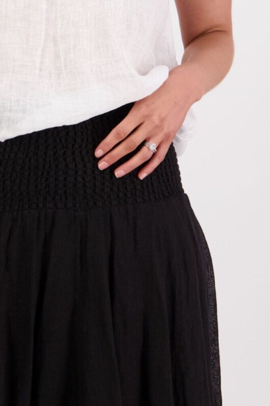 Briarwood - Parson Black Linen Skirt - Image 4