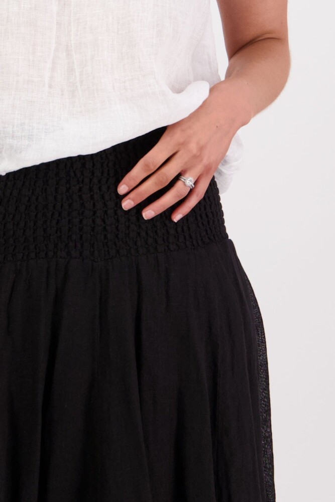 Briarwood - Parson Black Linen Skirt - Image 4