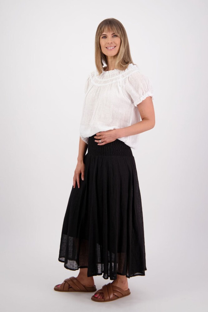 Briarwood - Parson Black Linen Skirt - Image 5