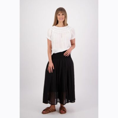 Briarwood - Parson Black Linen Skirt