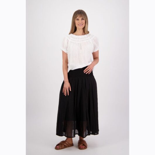 Briarwood - Parson Black Linen Skirt