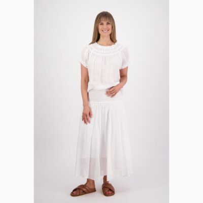 Briarwood - Parson White Linen Skirt