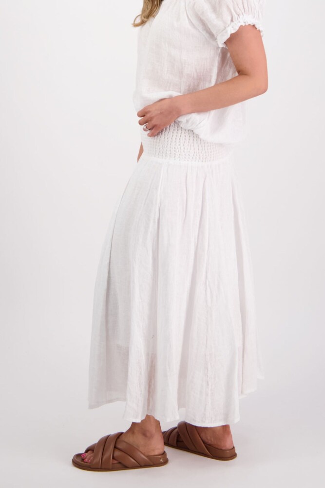 Briarwood - Parson White Linen Skirt - Image 2