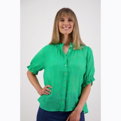 Briarwood - Pearly Apple Ramie Shirt