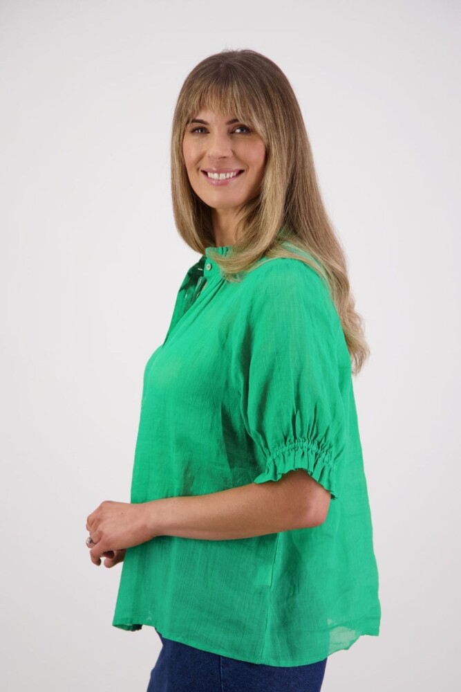 Briarwood - Pearly Apple Ramie Shirt - Image 2