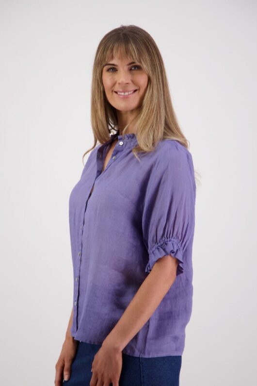 Briarwood - Pearly Lavender Ramie Shirt - Image 2