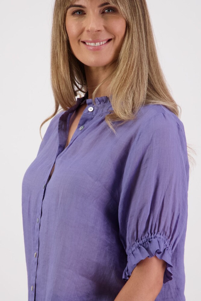 Briarwood - Pearly Lavender Ramie Shirt - Image 5