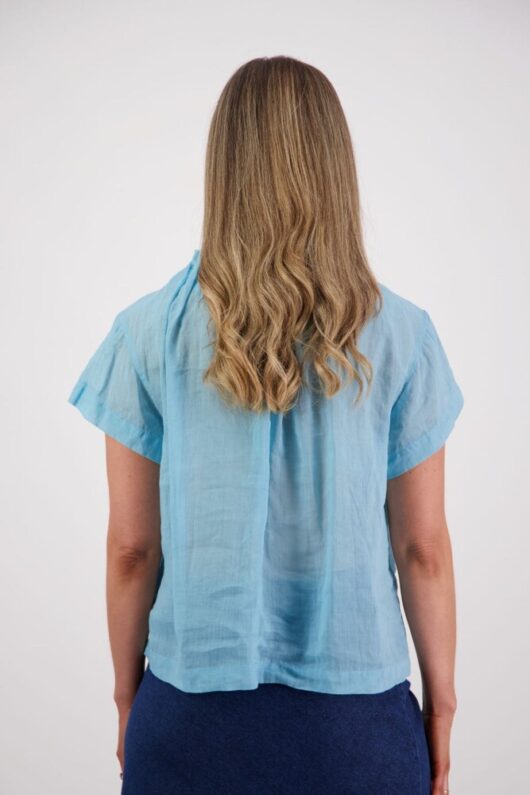 Briarwood - Pia Aqua Ramie Top - Image 3