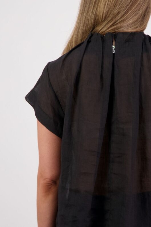 Briarwood - Pia Black Ramie Top - Image 5