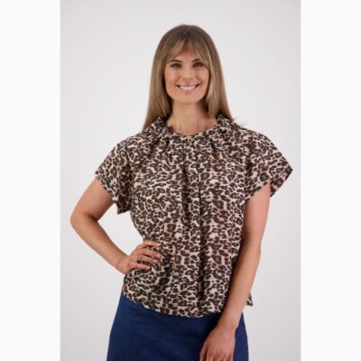 Briarwood - Pia Leopard Ramie Top
