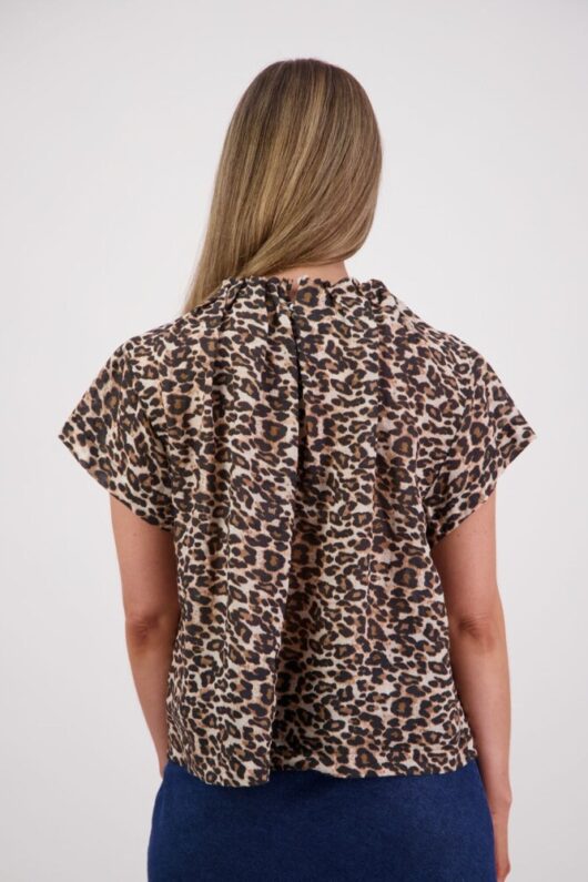 Briarwood - Pia Leopard Ramie Top - Image 4
