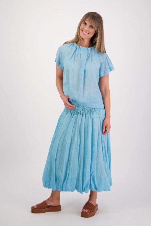 Briarwood - Pia Aqua Ramie Top - Image 2