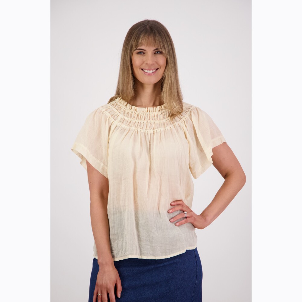 Briarwood - Sally Cream Ramie Top