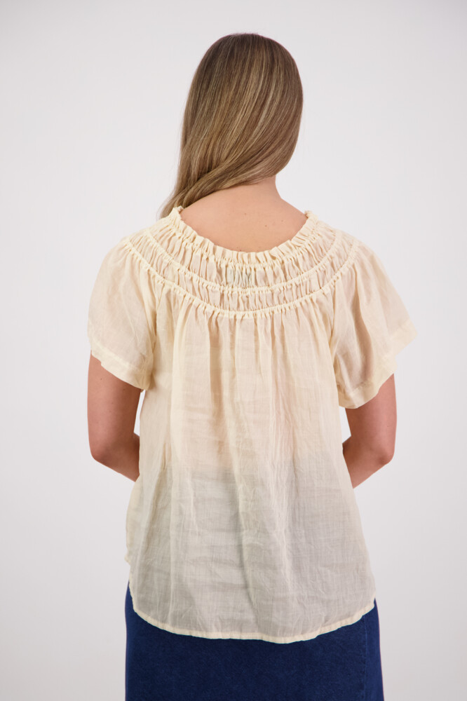 Briarwood - Sally Cream Ramie Top - Image 3