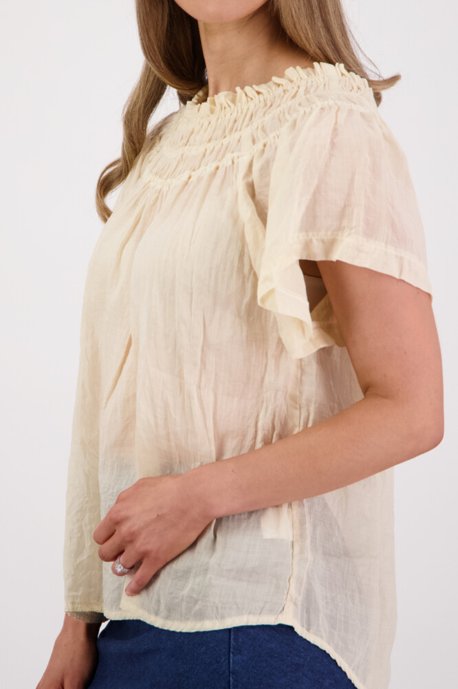 Briarwood - Sally Cream Ramie Top - Image 5