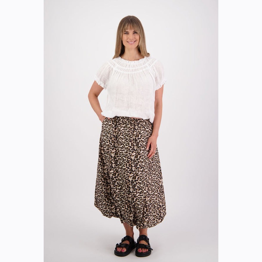 Briarwood - Sammy Leopard Cotton Poplin Skirt