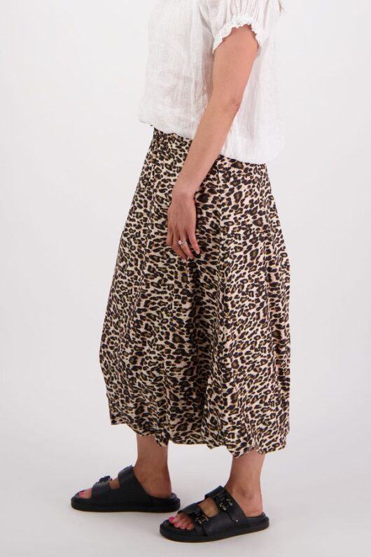 Briarwood - Sammy Leopard Cotton Poplin Skirt - Image 2