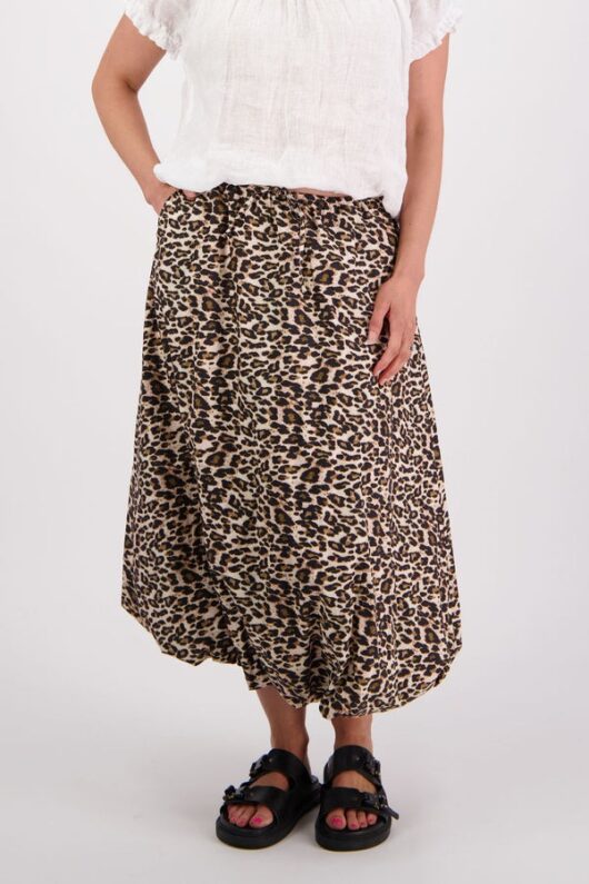 Briarwood - Sammy Leopard Cotton Poplin Skirt - Image 4