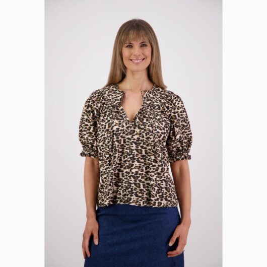 Brairwood - Samson Leopard Cotton Poplin Top