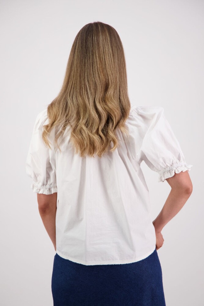 Briarwood - Selma White Cotton Poplin Top - Image 6