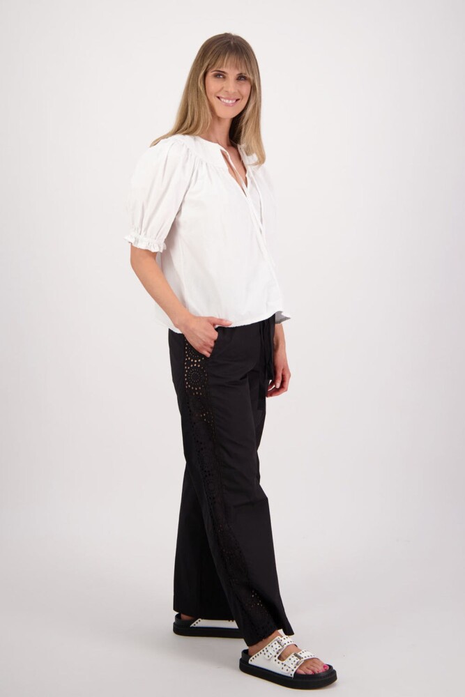 Briarwood - Selma White Cotton Poplin Top - Image 3