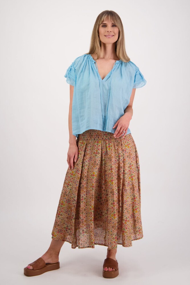 Briarwood - Shakespeare Aqua Ramie Top - Image 3