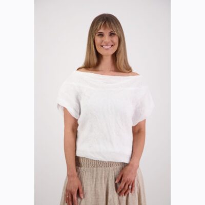 Briarwood - Shelby White Linen Top
