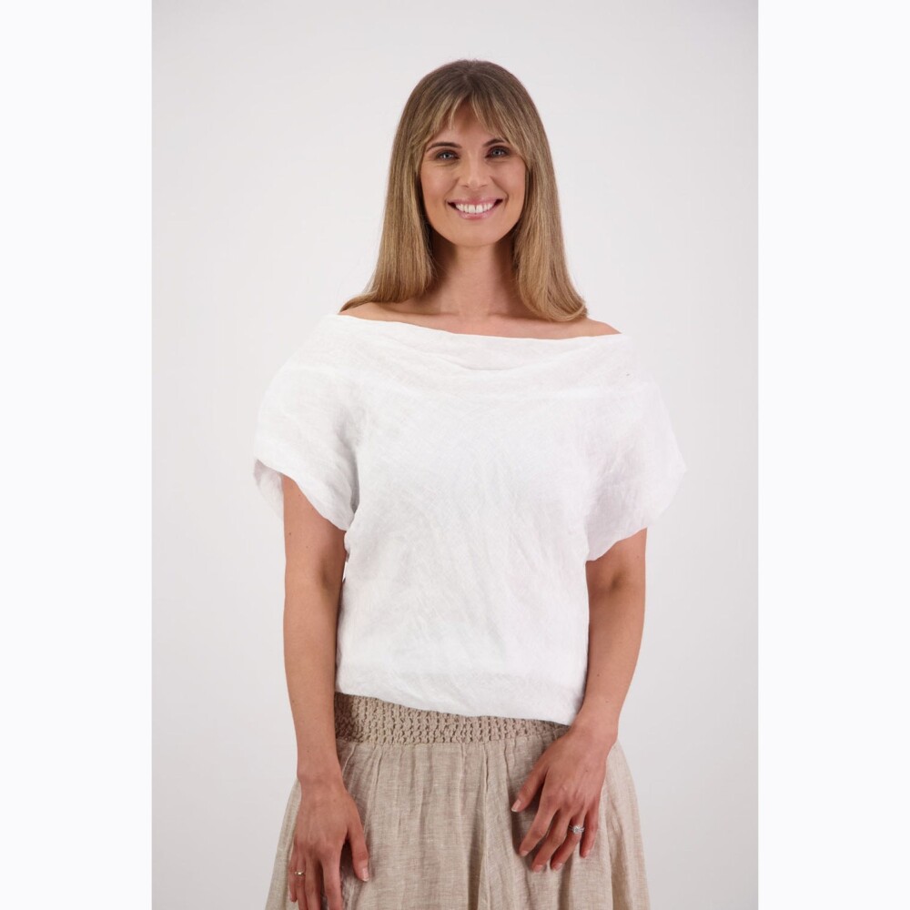 Briarwood - Shelby White Linen Top