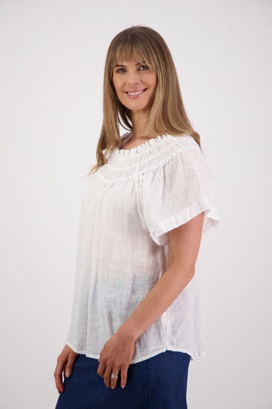 Briarwood - Shelley White Linen Top - Image 2
